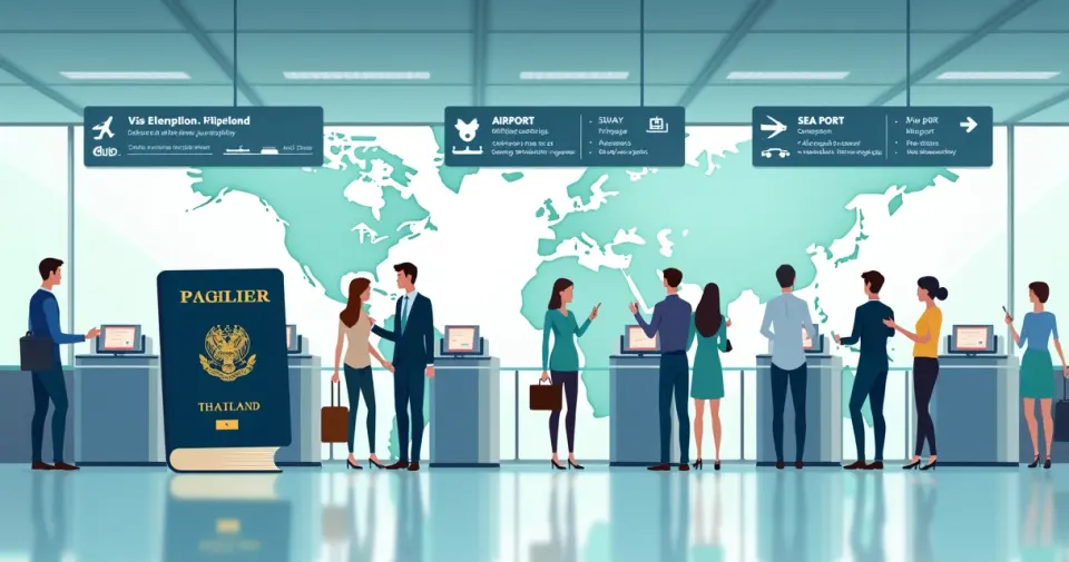 Painel de imigração com passaporte e calendário de 30 dias